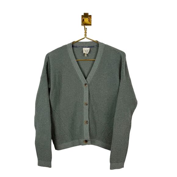 Kuhl Sweaters - Kuhl Brynn Cardigan Sweater Soft Pine Green Meriono Wool Organic Cotton Sz S